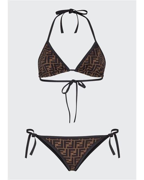 fendi women's tech logo two-piece swimsuit|Fendi swimwear Canada.